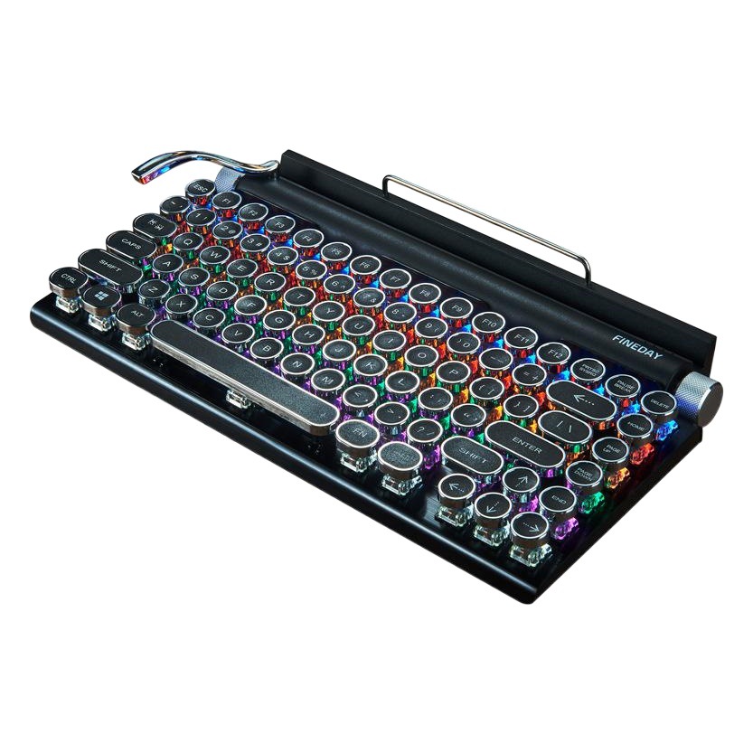 Dot retro máquina de escribir Teclado mecánico punk keycap teléfono móvil tableta MAC Bluetooth real Teclado mecánico transfronterizo