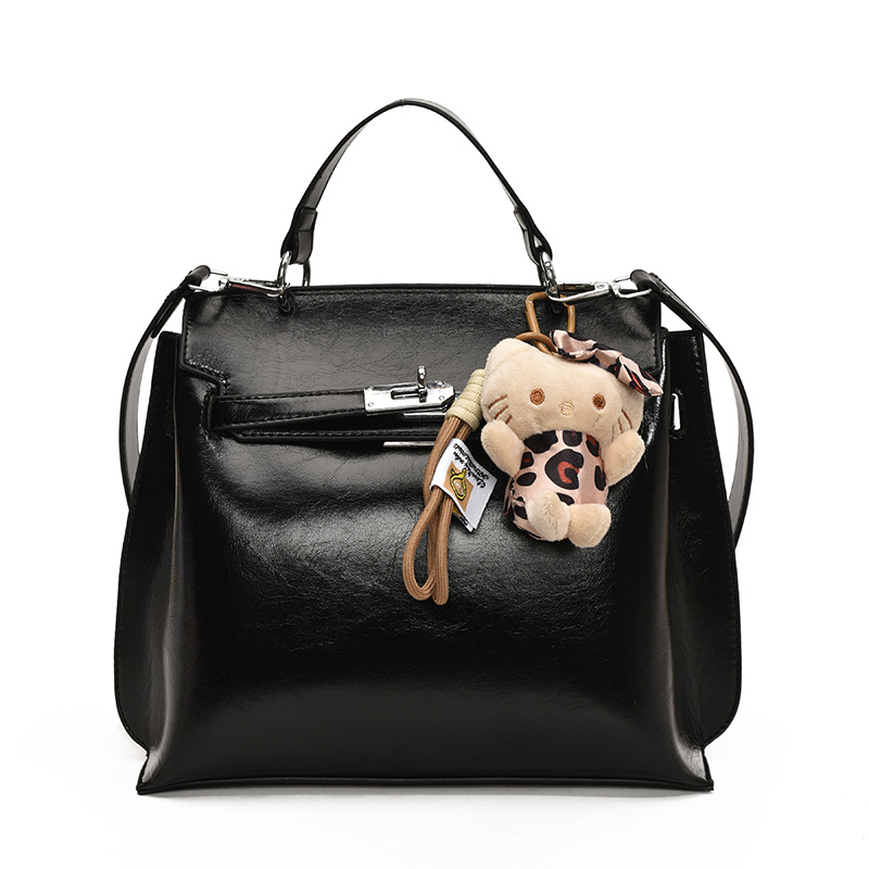 Bolso de mano retro, bolso de platino de piel de cera de moda, nuevo tipo de mujer transfronteriza, alta calidad, mochila versátil.