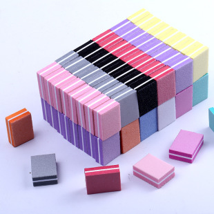 Cross-Border Direct Supply of Small Square Nail Polishing Sponges, Double-Sided Polishing and Shaping, Mini Small Tofu Block Nail Polishing Blocks