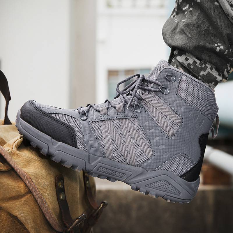 Botas tácticas de hombre grandes transfronterizas al aire libre botas tácticas de entrenamiento de expedición y rescate botas tácticas fabricantes de suministro