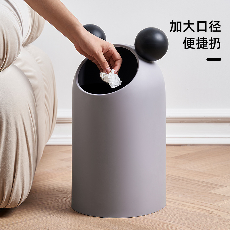Household large plastic trash can Creative Living Room paper basket toilet toilet garbage basket Mickey Mouse trash can