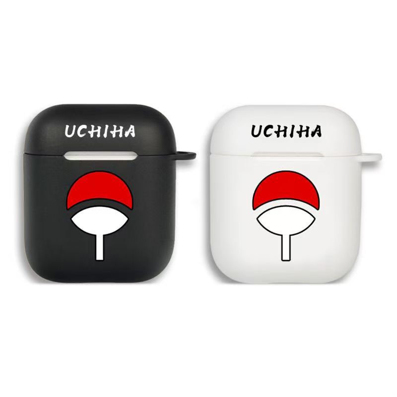 Uchiha Mustela Family Emblem Headphone Cover for Airpods Protective Case 2 Apple Naruto 3 Generation Pro Sasuke