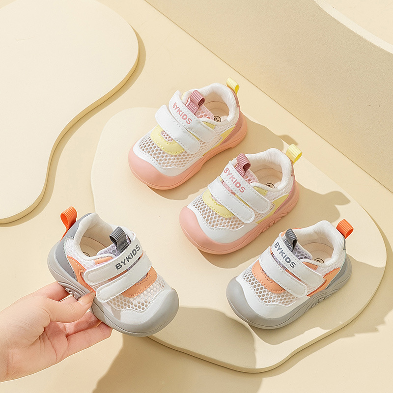 2024 spring new breathable super-moving mesh shoes women's soft bottom baby shoes men's non-slip wear-resistant toddler shoes wholesale