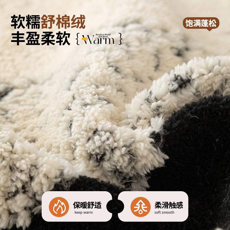 Sofá de peluche cojín antideslizante de cuatro estaciones cojín de asiento de espesor ligero de lujo de alto nivel de invierno mantas de tela cubierta caliente