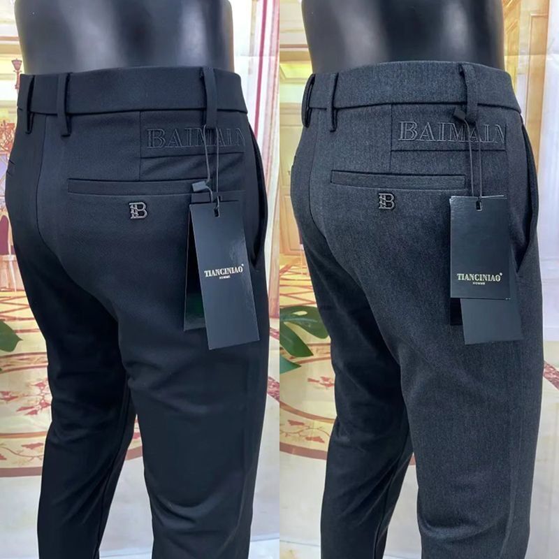 European Style Spring, Autumn, and Winter Men's Casual Pants, Slim Fit, Versatile Business Dress Pants, Slim Fit, Versatile Straight-Leg Trousers