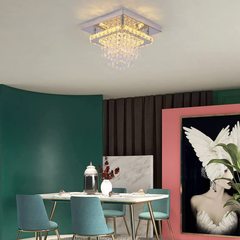 輕奢水晶吸頂燈現代走廊過道燈簡約創意圓形陽台門廳燈飾跨境燈具