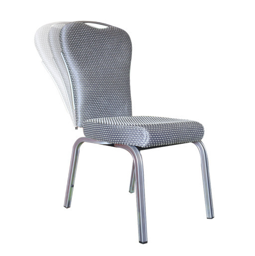 High-end rocking chair hotel restaurant table and chair aluminum alloy conference chair dining chair iron tube banquet chair can be equipped with chair cover