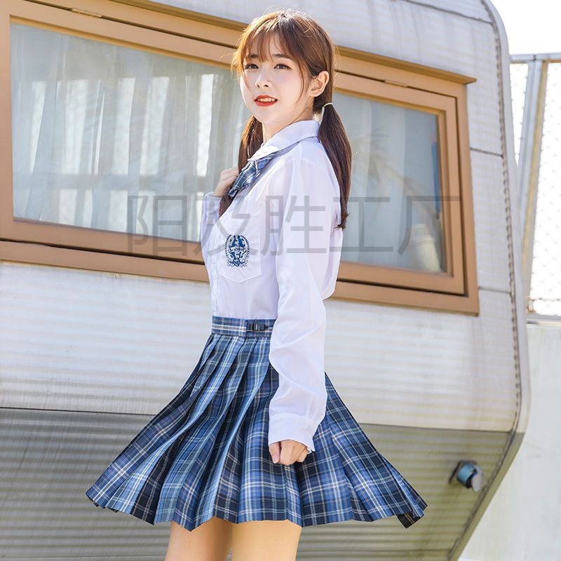 일본 컬렉션 정통 JK 체크 무늬 스커트 JK 유니폼 | 카본 애쉬 | 선원 세트 플리츠 스커트 대학 스타일 원피스 소프트 소녀 스커트