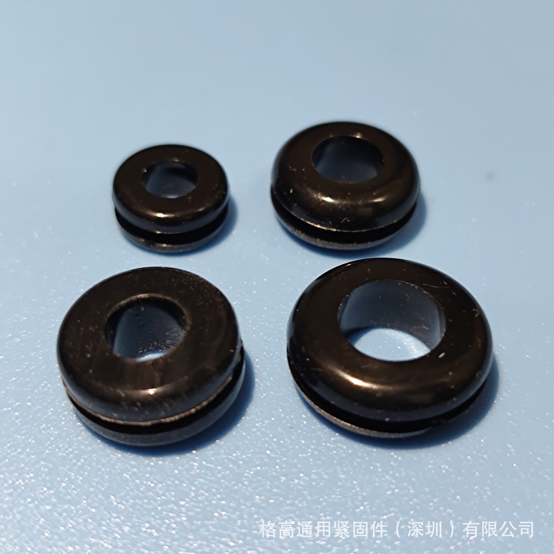 硅胶黑色绝缘护线环GHS系列,卡面板厚1.6MM,开孔式护线圈保护