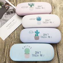 新款光学卡通可爱框架眼镜盒韩国时尚爆款pu面眼镜盒可定印Lo