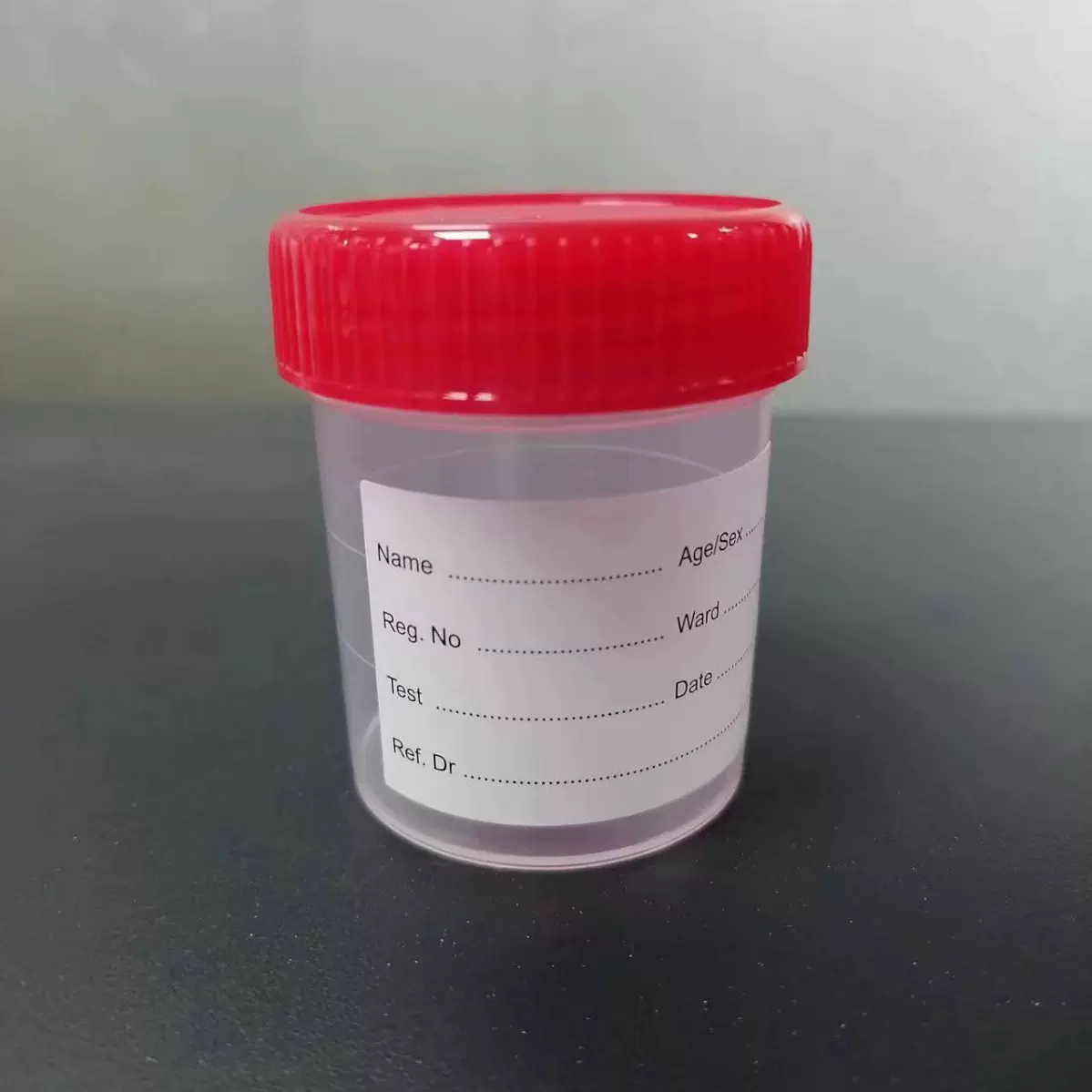 一次性尿杯 60ml量杯 采样杯痰杯 带盖带刻度  手掀盖 贴标签