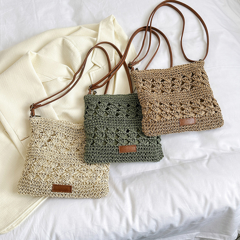 Wholesale Textural Woven Bag Women's New Arrival 2024 Spring and Summer Straw Woven Bag All-Match Shoulder Bag Women's Large Capacity Crossbody Bag Wholesale Textural Woven Bag Women's New Arrival 2024 Spring and Summer Straw Woven Bag All-Match Shoulder Bag Women's Large Capacity Crossbody Bag