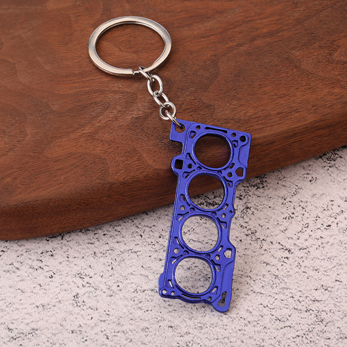 Creative Car Engine Modification Cylinder Engine Gasket Keychain Pendant Zinc Alloy Keychain