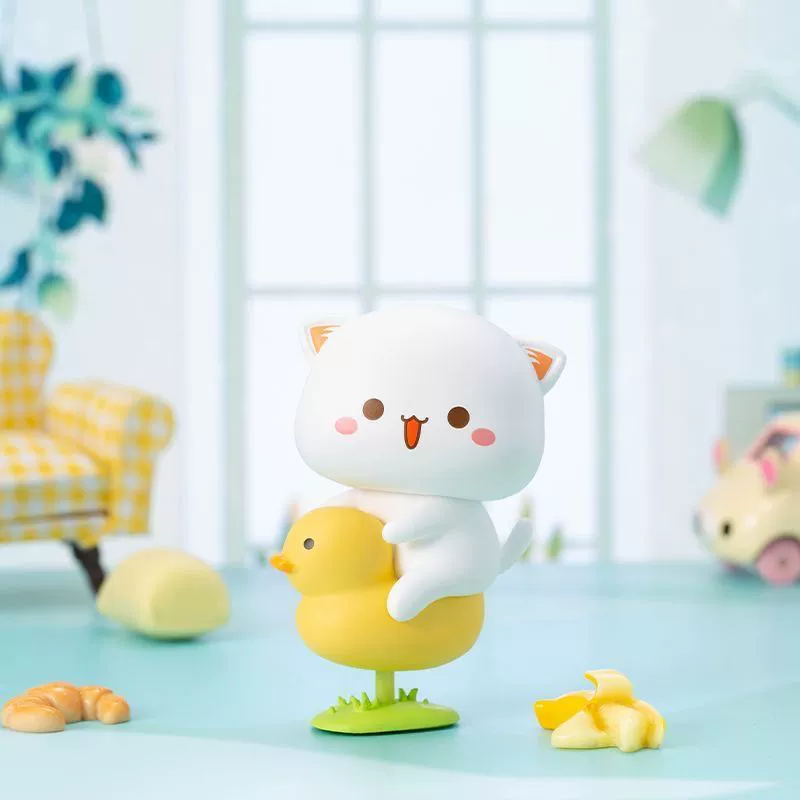 Blind box фигурка Peach Cat, милое настольное украшение, коллекционная 15 см
