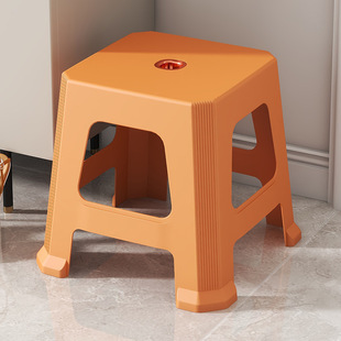 New simple and cooked rubber stool for household load-bearing durable plastic stool for living room primary school students' anti-slip learning small stool