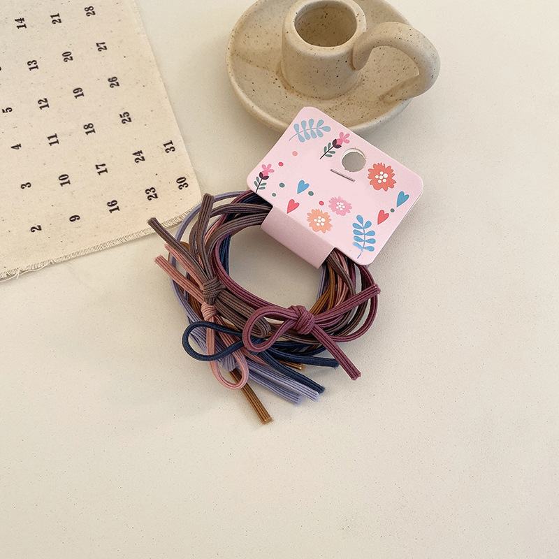 2021 nuevo estilo coreano diadema hembra red ins negro serie alta elástica simple Cola de Caballo cuerda de pelo Mori estilo femenino