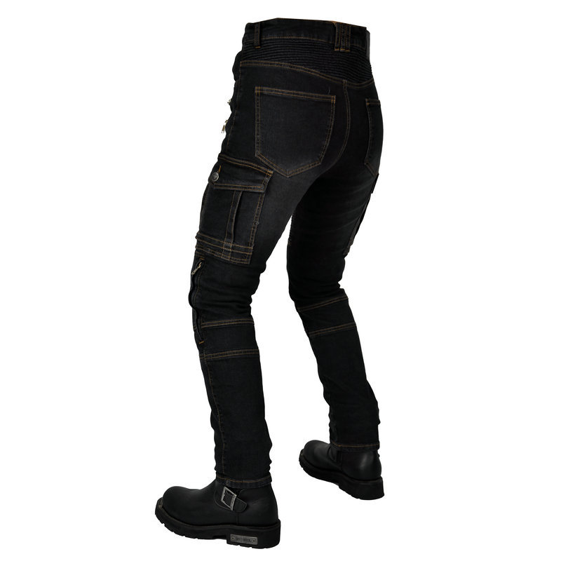 VOLERO pantalones vaqueros estilo Harley de las mujeres motocicleta pantalones de carreras anti-caída rodillera ajustable