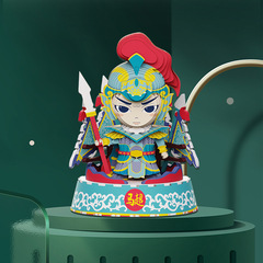 創意三國立體拼圖關羽張飛兒童益智玩具手工DIY紙拼文創三國拼圖