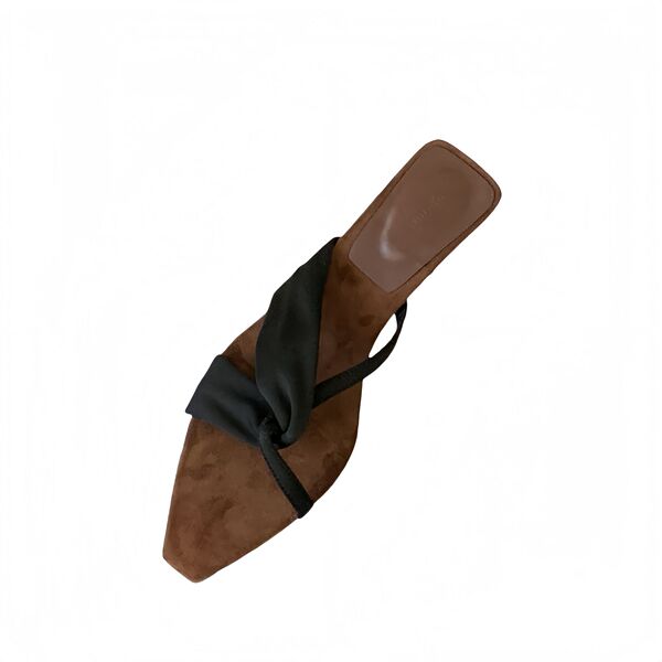 Fashionable universal small design retro sandals wedge heel square…