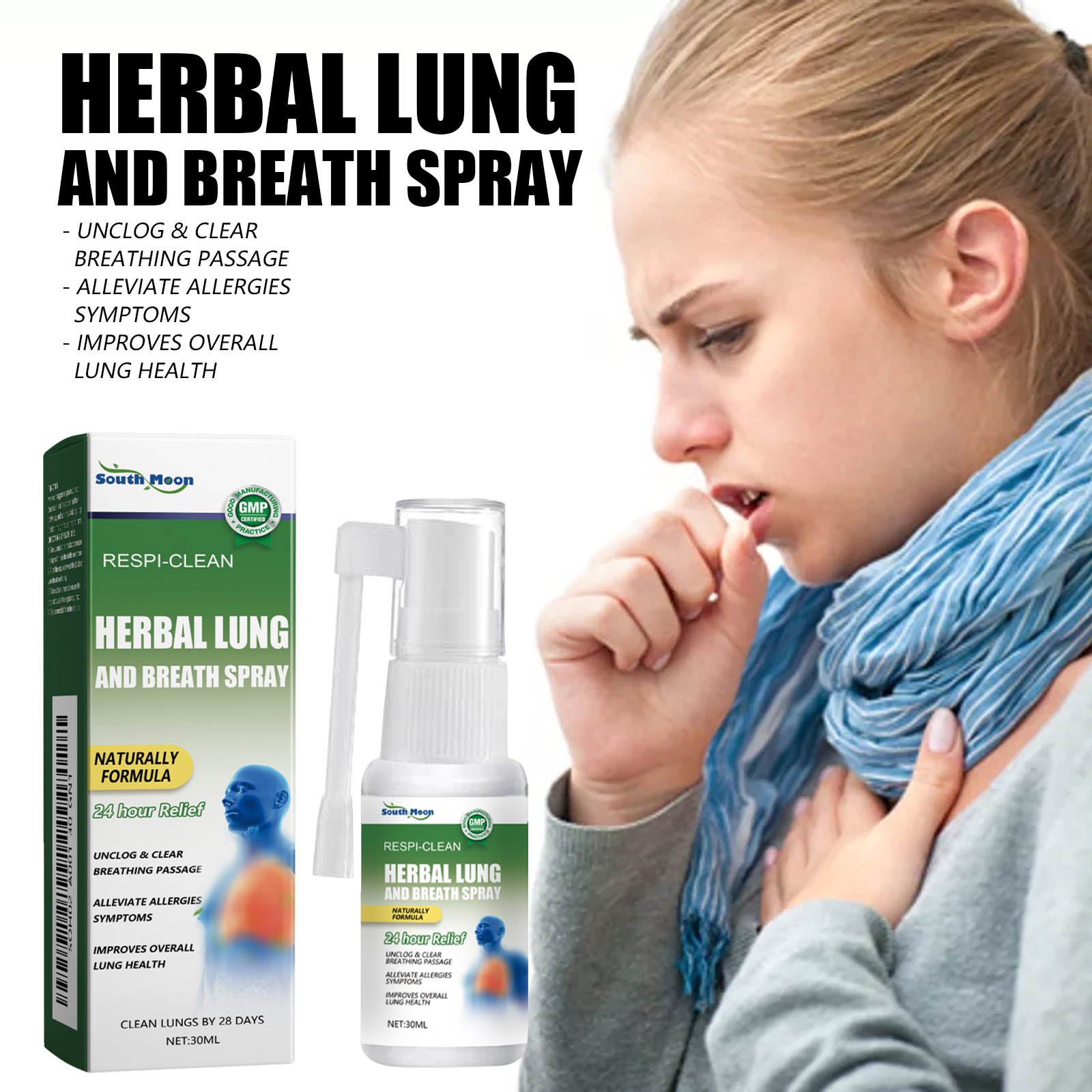 South Moon Herbal Soothing Spray Is a Gentle, Refreshing, Comfortable, Smooth, Hydrating and Moisturizing Spray for the Skin