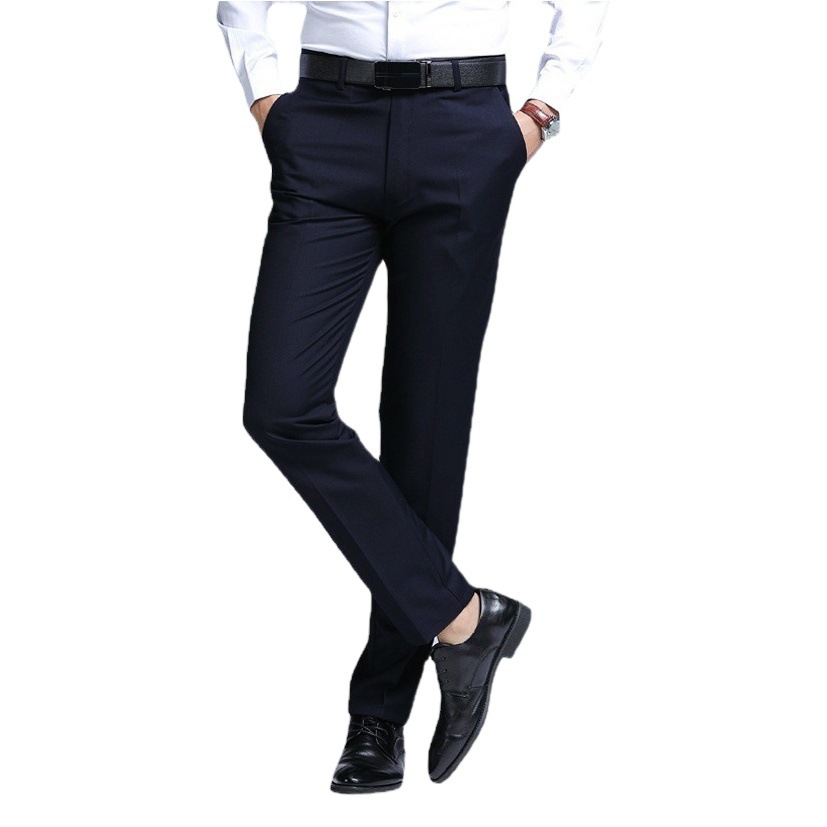 Pantalones de vestir de pierna recta para hombre para primavera y otoño, pantalones formales de negocios, pantalones de trabajo holgados. image 1