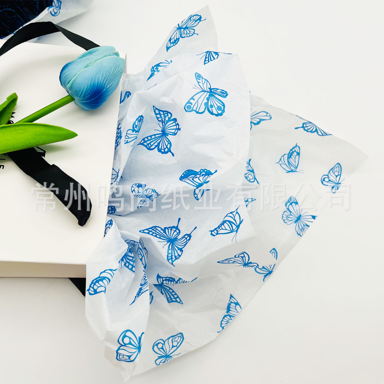 진주 빛 푸른 나비 50*70cm