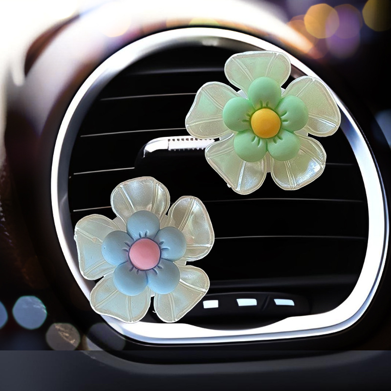 Aire acondicionado de coche, clip de salida de aire, decoración de aromaterapia, decoración de coche, desodorante de coche, perfume, flores frescas creativas