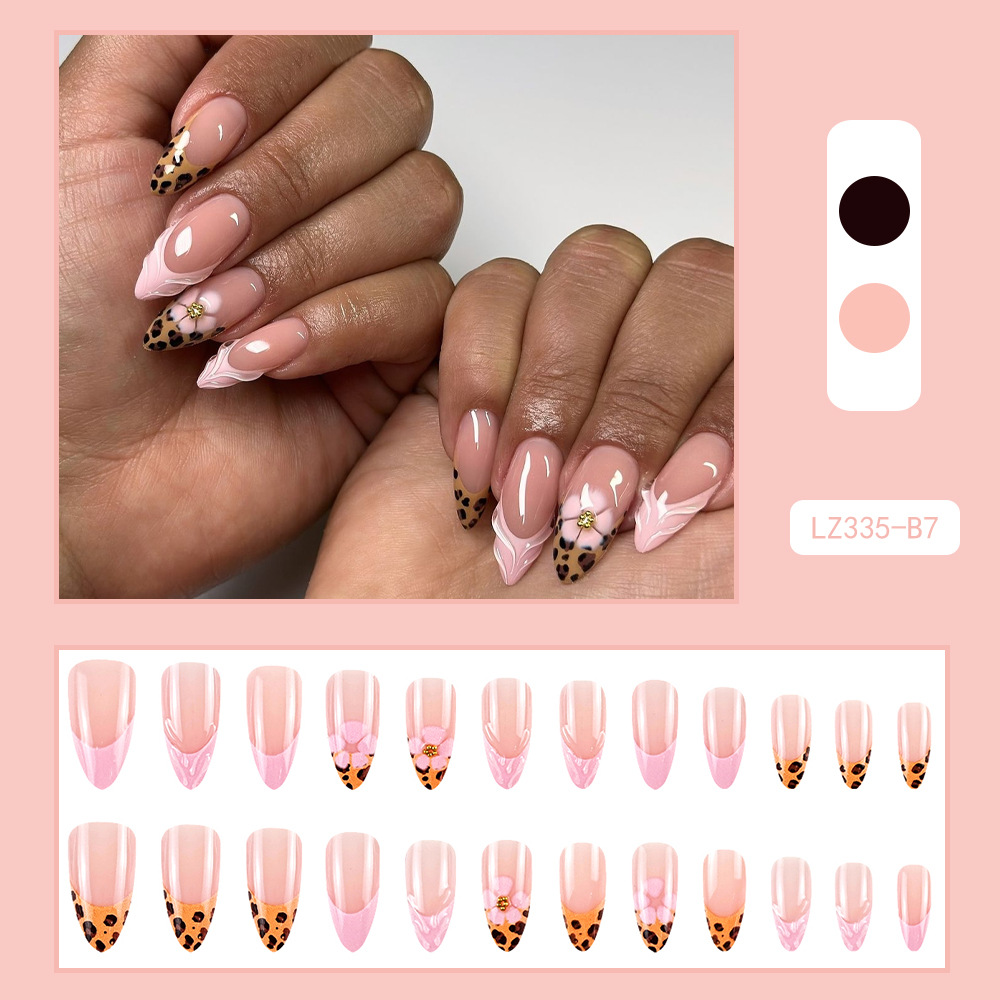 Uñas postizas 3D estéreo blanqueadoras, muy vendidas, piezas de arte de uñas portátiles transfronterizas, pegatinas de uñas sencillas con un toque de alta gama, venta al por mayor