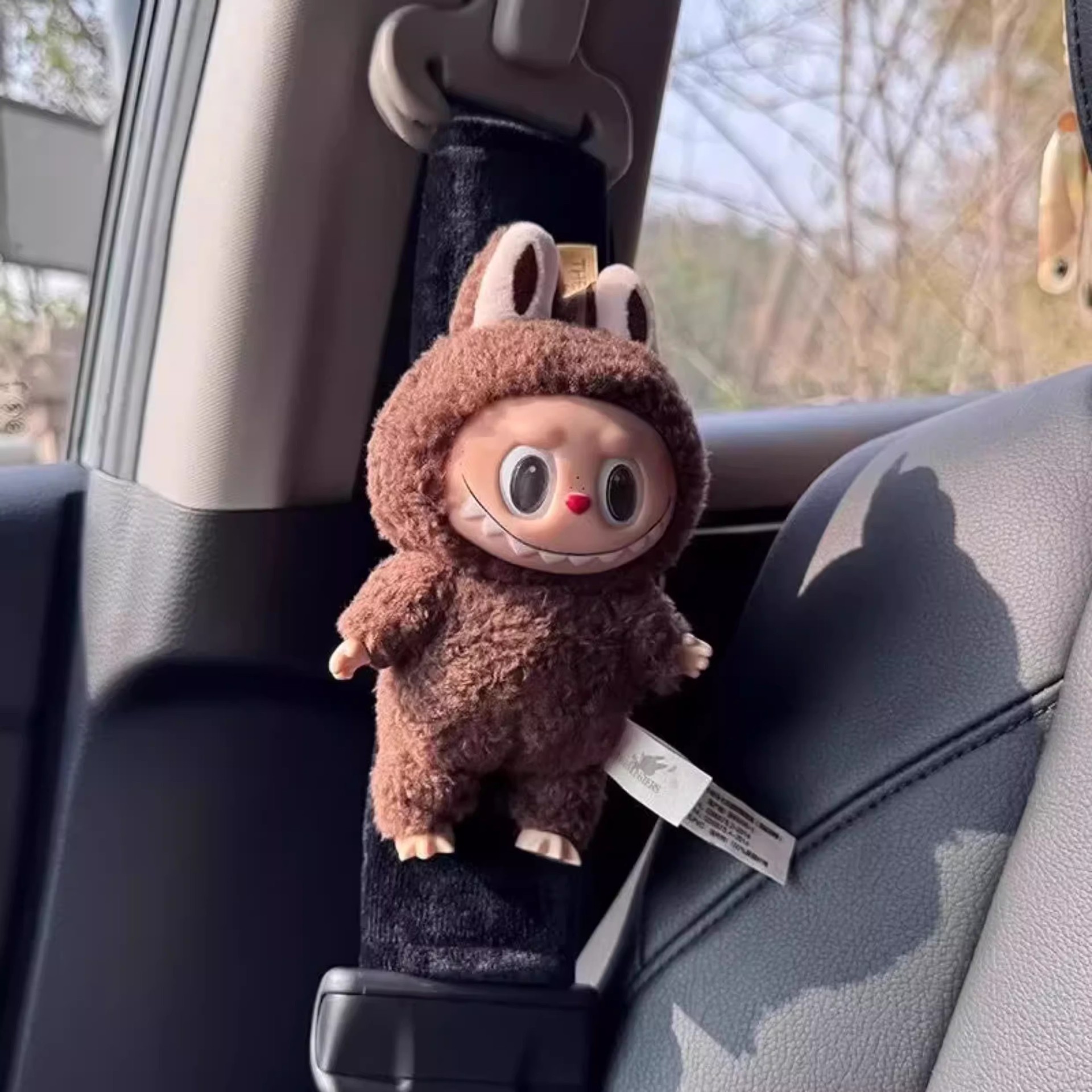 Car Seat Belt Shoulder Pads Protective Covers for a Couple, Creative, Cute, High-End Decorative Dolls