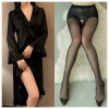 Black long bathrobe