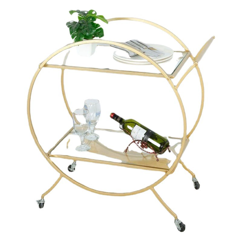 Многофункциональная тележка-сервировщик для отелей, кованая, на четырех колесах, в скандинавском стиле, для хранения, от трансграничного производителя