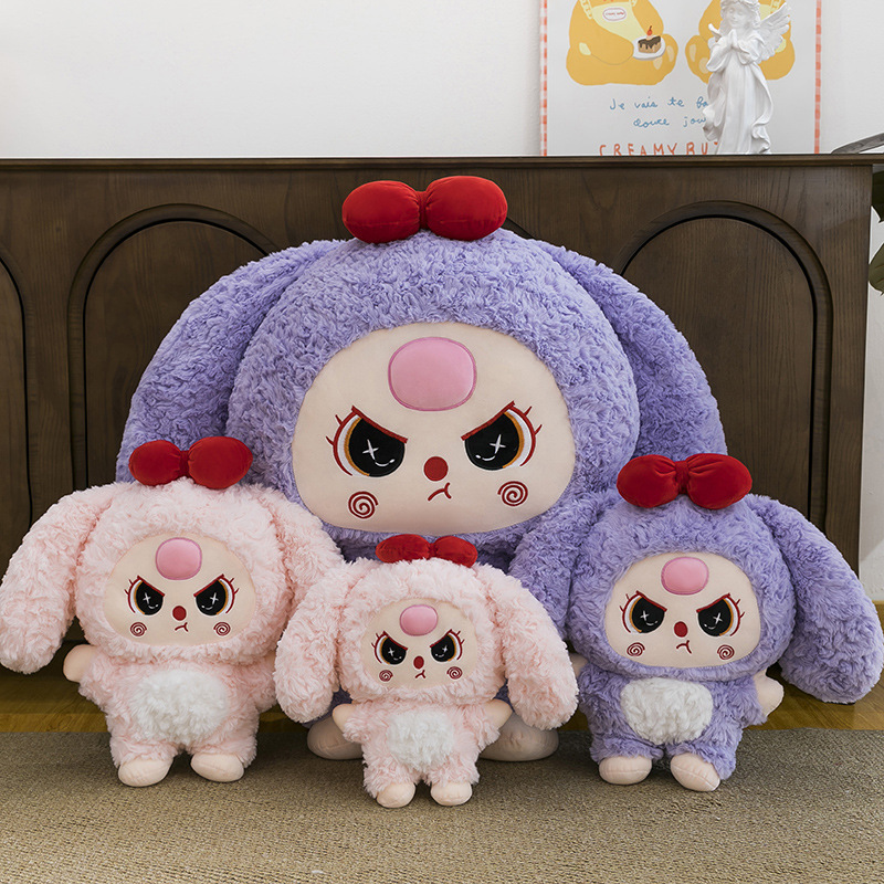 国境を越えた3歳児向けのかわいいウサギのぬいぐるみ、大きな布製人形、女の子用抱き枕、ぬいぐるみ、子供向けギフト|undefined