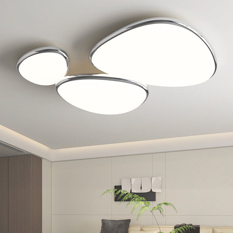 客廳燈全光譜護眼現代簡約家用大廳主燈北歐極簡創意鵝卵石吸頂燈