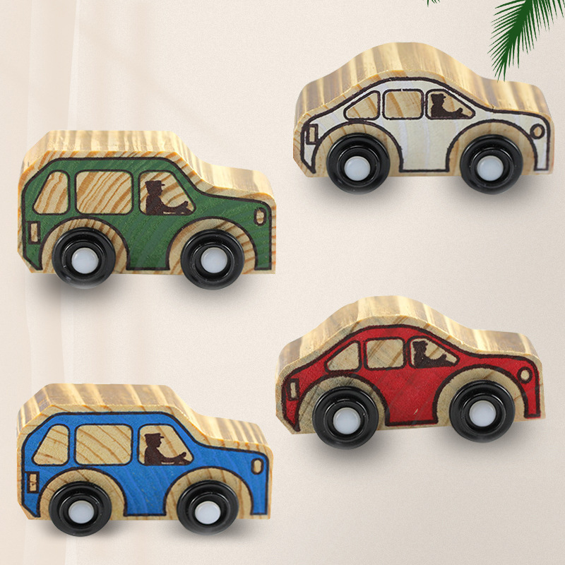 秋の木製立体輸送車両工芸品車フラットベッドモデルカーランプストールおもちゃ卸売|undefined