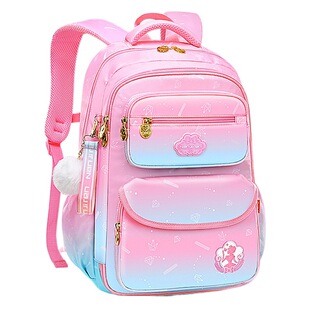 Children's schoolbag primary school girls grade one, two, three to six girls ultra-light backpack spine protection and burden reduction backpack