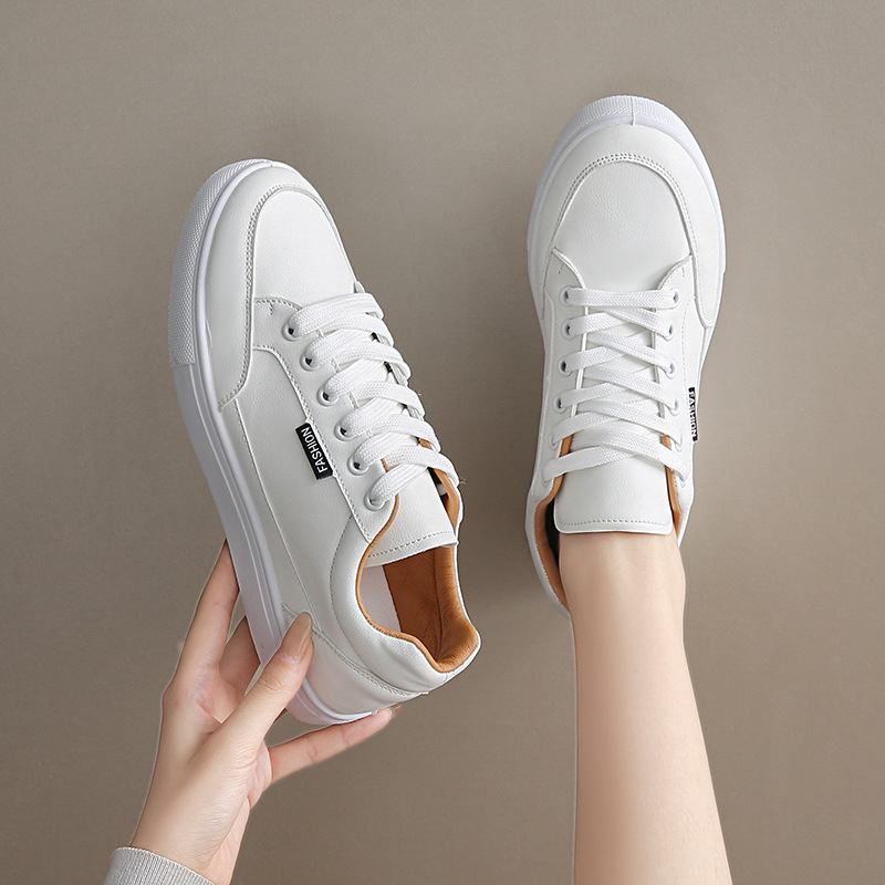 Fashionable white sneakers