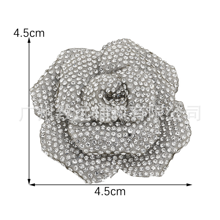 Moda de 4,5 cm de diamante completo rosa diy accesorios accesorios accesorios zapatos de mujer de fiesta accesorios accesorios sujetadores