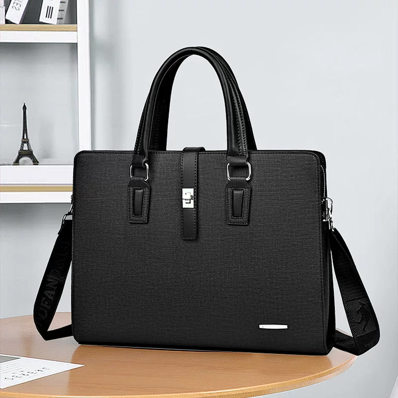 Retro fashionable bag, laptop for documents, business version, wholesale, Birthday gift
