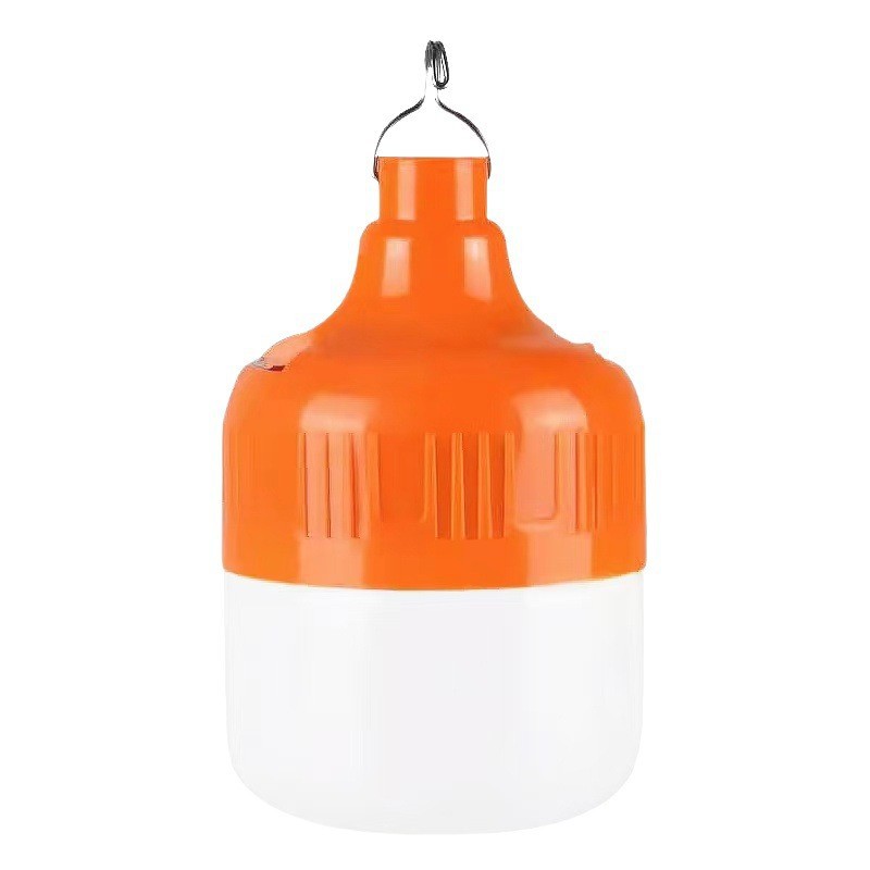 Bombilla LED recargable para puestos callejeros, luces para mercados nocturnos, no eléctrica, de larga duración, luces portátiles para puestos callejeros, bombillas móviles para acampar en el hogar