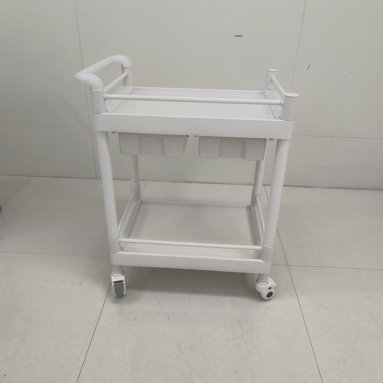 Vehículo de instrumentos de doble cajón blanco