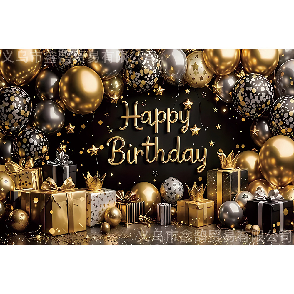 Fondo de Tela para Fiesta de Cumpleaños de Textil Chunya con Impresión Digital