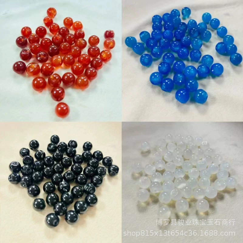 Натуральный каменный агат Cheongsam Кнопка из нефритовых бусин Кнопка с частичным отверстием