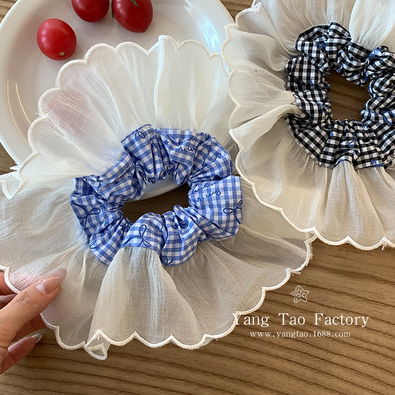 Primavera Sakura nuevo lazo para el cabello hecho a mano multicapa estilo de hadas francés de alta calidad cuerda para el cabello encaje flor tocado