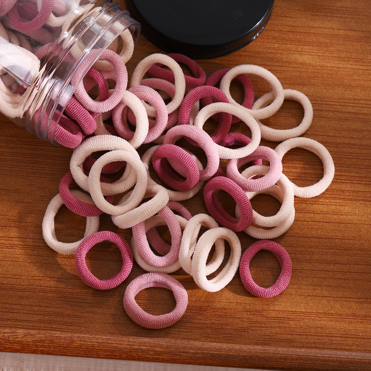 Banda elástica de color niñas cuerda de cabeza de color caramelo cuerda de cabello no daña cabello elástico de cabello anillo de pulgar accesorios para el cabello de niños