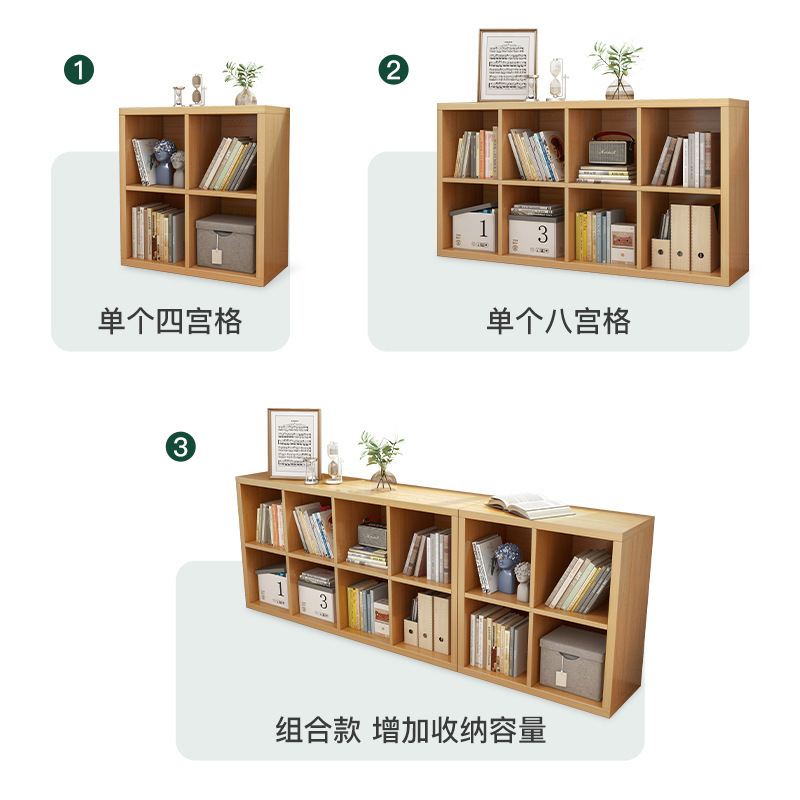 Simple estantería piso corto estantería pequeña sala de estar estante de almacenamiento dormitorio armario de almacenamiento gabinete de almacenamiento de la ventana de la Bahía