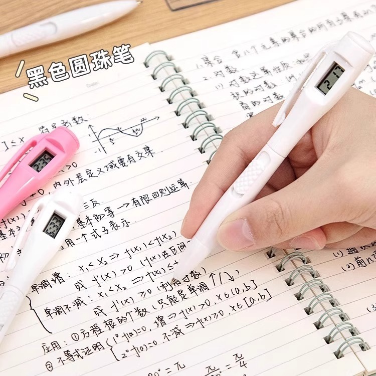 電子時計！プレスゲルペン 試験専用ボールペン 小学生 中学生 黒 速乾筆ペン|undefined