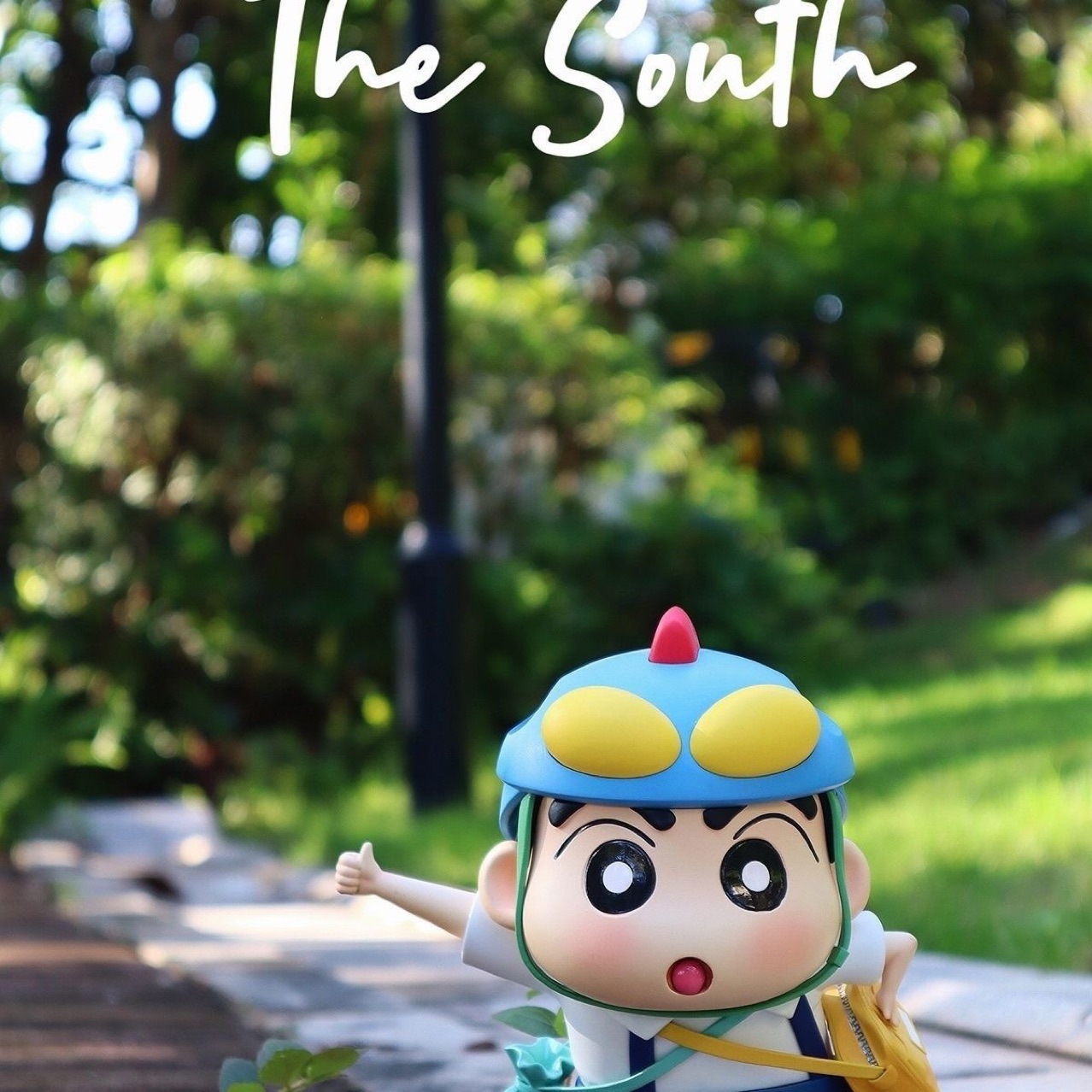 Dibujos animados con crayón Xiaoxin hecho a mano versión Q Nohara nueva ayuda crayón Xiaoxin decoración GK estatua hecha a mano