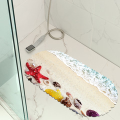 海灘風景浴室墊沐浴房墊防滑墊吸盤地墊腳墊來圖熱銷代發