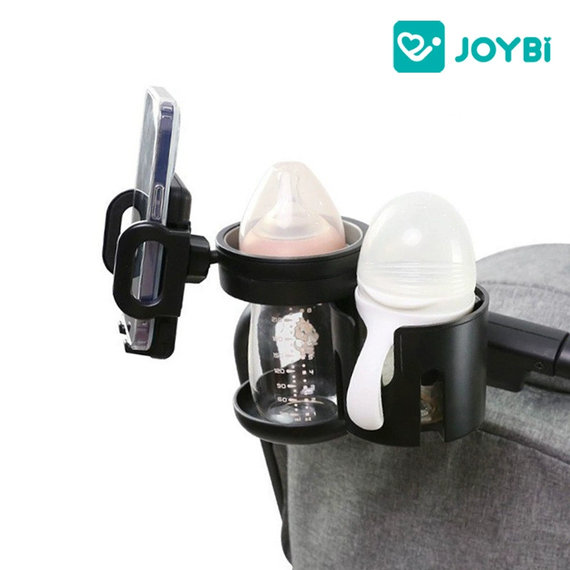 Держатель для стакана на коляску, двойной, для мобильного телефона, для детской коляски, для бутылки, кофе, чая, молока, аксессуар для коляски