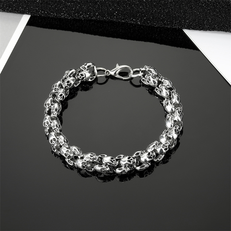 Bracelets Classification Wedding, Travel, Birthday, Festival Occasion Hip-Hop Geometric No Inlaid Alloy Chain & Link Bracelets Halloween Wholesale